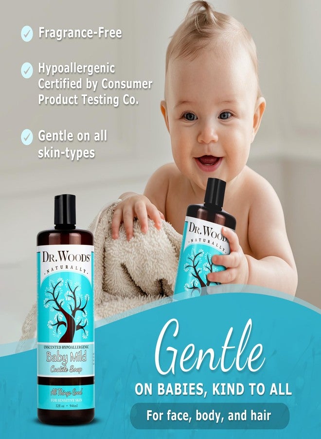 Dr. Woods Unscented Baby Mild Castile Soap, 32 Ounce - Image 2