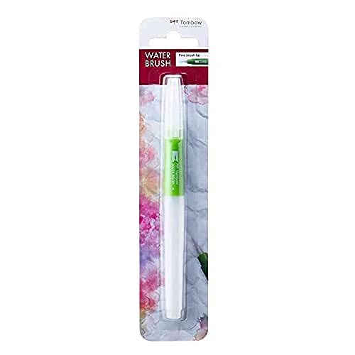 Tombow water brush fine tip, refillable watercolour brush for watercolour techniques, adjustable water flow, easy to clean [WB-FN-1P] - Image 1