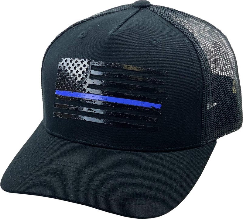 KBETHOSA Flag USA America Military Thin Blue Line Thin Red Line Vintage Distressed Baseball Cap Dad Hat Unisex Adjustable - Image 1