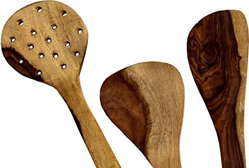 RJ kitchenware Store Spatula Wooden Spoons and Spatula for Cooking, Spatula for Non Stick pan Sleek, Sold and Non-Stick Cookware for Home Use and Kitchen Décor - Image 5
