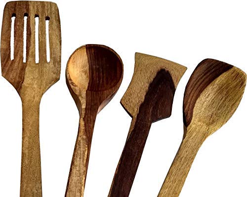 RJ kitchenware Store Spatula Wooden Spoons and Spatula for Cooking, Spatula for Non Stick pan Sleek, Sold and Non-Stick Cookware for Home Use and Kitchen Décor - Image 3