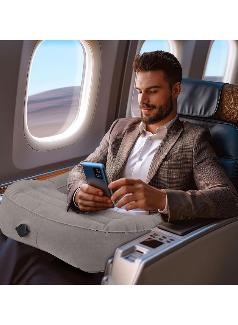 CMGTYYD Pillow reading pillow, inflatable reading pillow for game work, portable foldable inflatable laptop desk table stool for adults sitting on bed, sofa, floor, car - Image 1