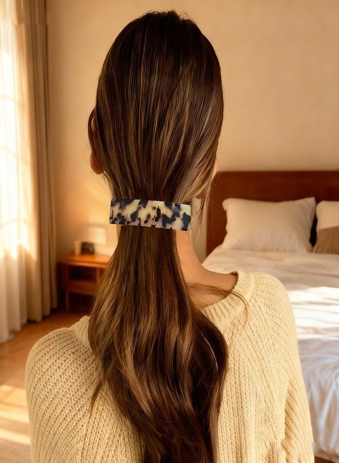 Markuii Large Hair Barrette for Women Acetate Rectangle Not Easy to Break French Hair Clips for Thick Hair, 3 Pack - Image 4