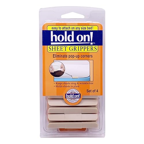 Bed Maker's FRESH IDEAS Bed Sheet Grippers – Easy to Use Sheet Holders for Mattresses with Traditional Welting Seams, 4 Count - Image 1