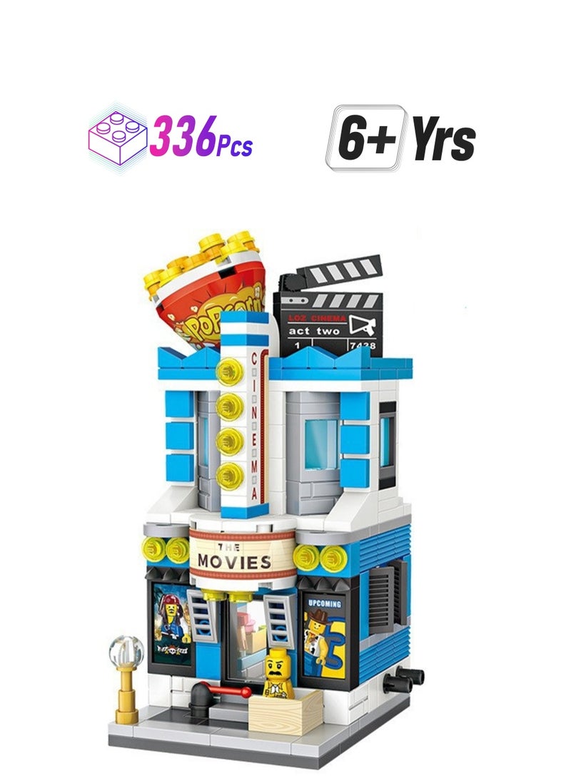 336pcs Cinema Model Set Building Blocks Creative Diy Assembling Building Assembling Toys Children Adult Home Furnishings - Image 1