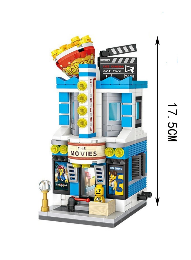 336pcs Cinema Model Set Building Blocks Creative Diy Assembling Building Assembling Toys Children Adult Home Furnishings - Image 2