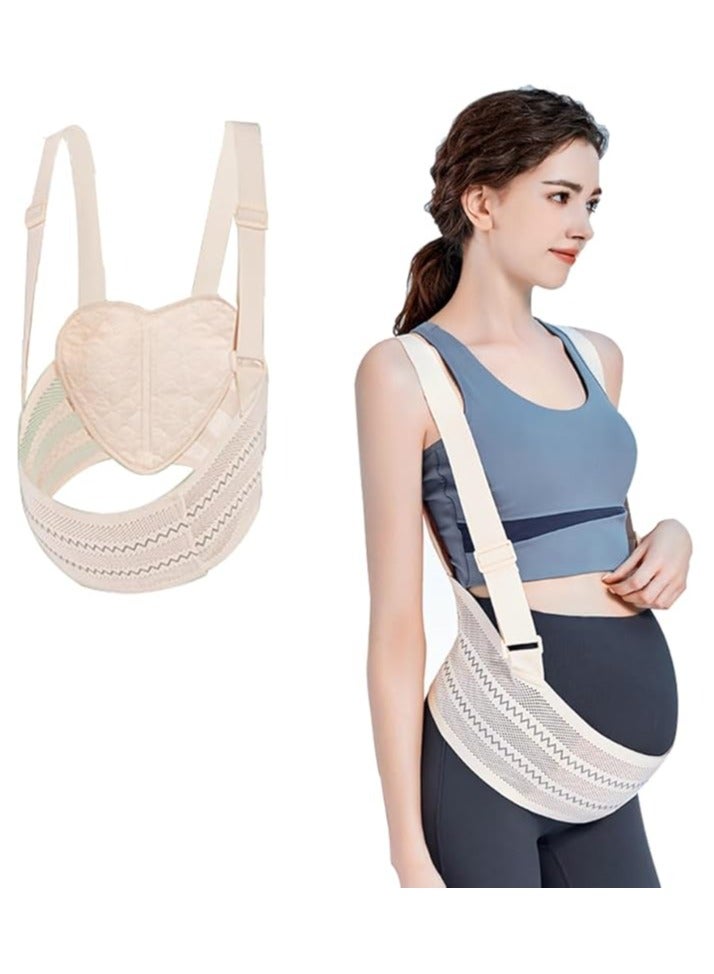 Generic Belly Bands For Pregnant Women, Belly Band with Adjustable Breathable Circumference and Shoulder Girdle, Pregnancy Support Band for Relieve Back and Waist Pelvic Pain, Catering to Various Stages of Pregnancy and Postpartum  - Image 1