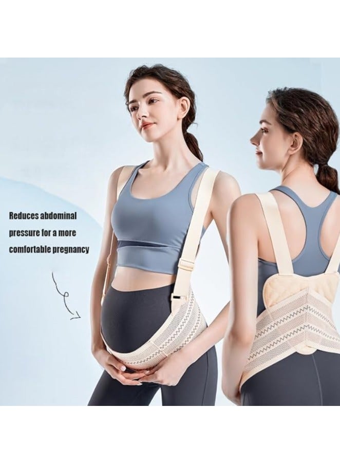 Generic Belly Bands For Pregnant Women, Belly Band with Adjustable Breathable Circumference and Shoulder Girdle, Pregnancy Support Band for Relieve Back and Waist Pelvic Pain, Catering to Various Stages of Pregnancy and Postpartum  - Image 2