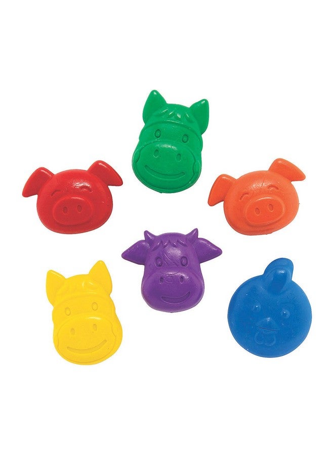 Fun Express Farm Animals Shaped Crayons - 24 Pieces - Educational and Learning Activities for Kids