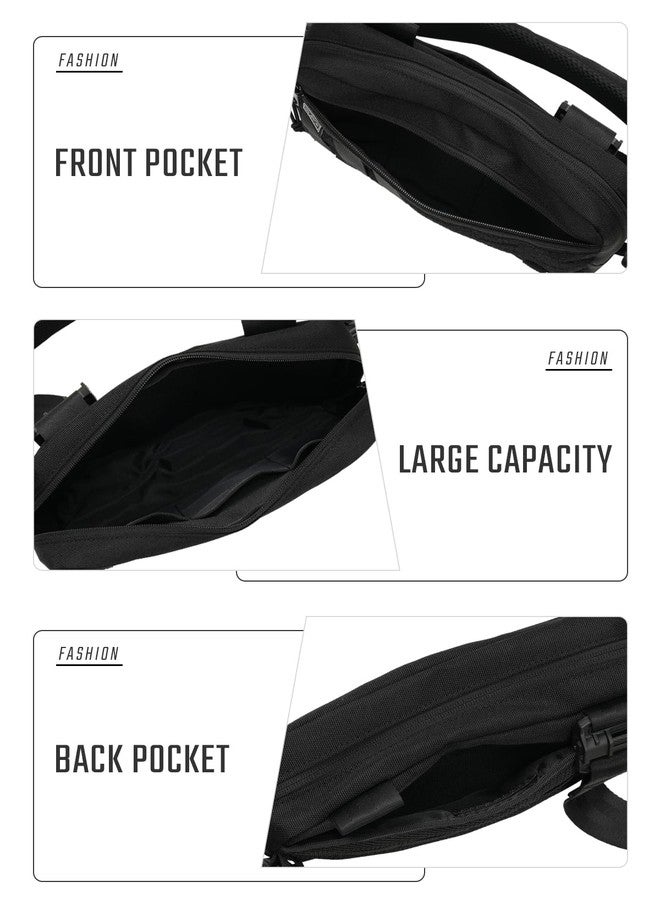 TACTICAL_GEEK Cache L3C EDC Sling Bag Chest, Lightweight Shoulder Daypack, Travel Hiking Concealed Carry, Crossbody Bag, Tactical Backpack, Hiking Ambidextrous Strap (1000D-Black) - Image 5