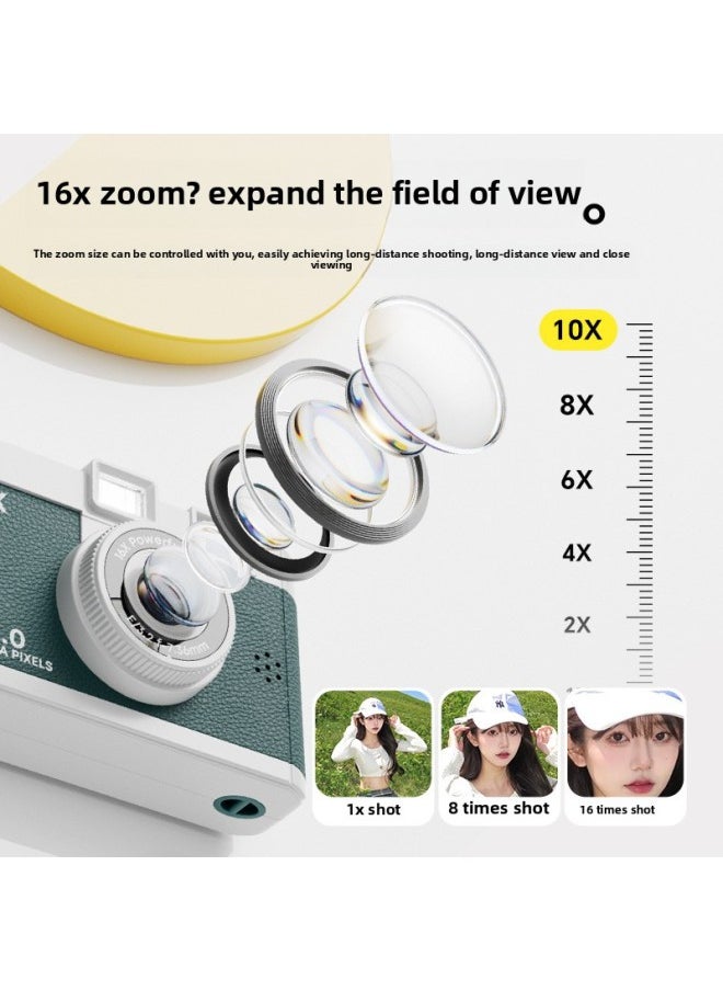 Generic The Clapper Retro CCD Digital Camera Photo Girl Birthday Gift Student Party-Body Color:Brown  - Image 5