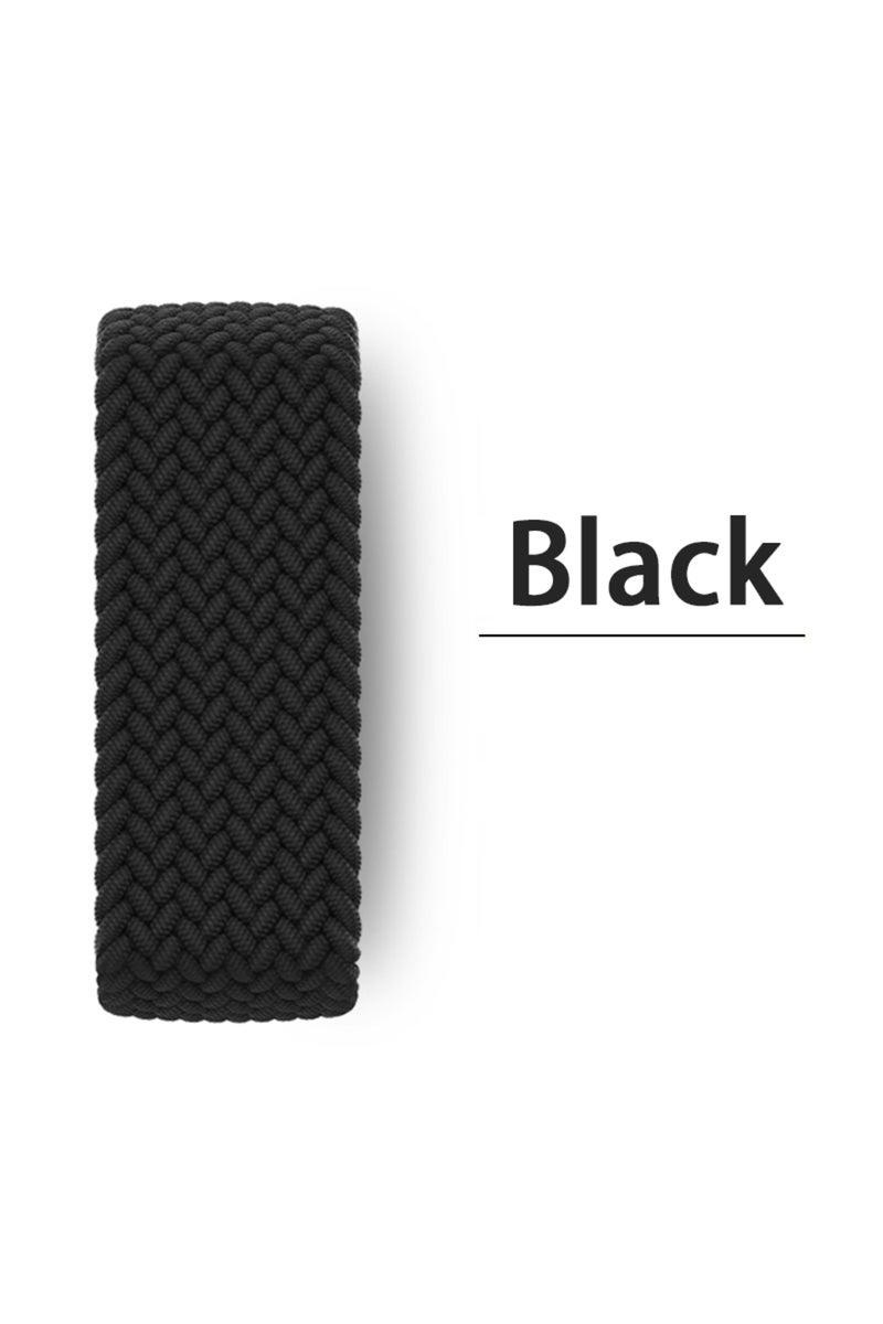 S 38 40 41 42(S10) mm 2pure black Braided Solo Loop For Apple watch Band 44mm 45mm 42mm 40mm 41mm 46