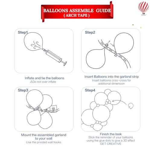 HK Balloons Heart Shaped Balloon Birthday, Anniversary, Valentine Balloons for Decoration, (Pack of 37 ILU Gold Decoration Set) - Image 4