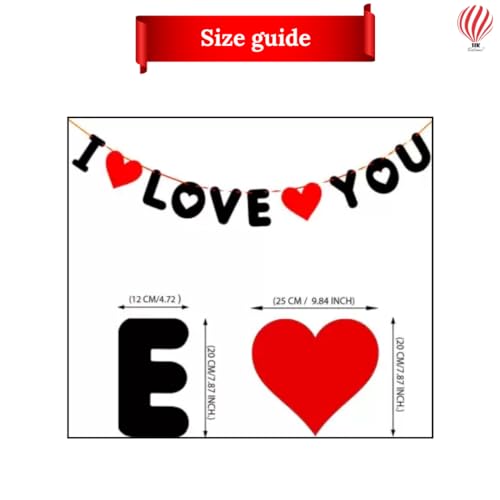 HK Balloons Heart Shaped Balloon Birthday, Anniversary, Valentine Balloons for Decoration, (Pack of 37 ILU Gold Decoration Set) - Image 3