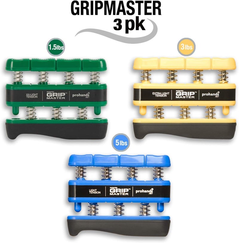 Prohands Gripmaster Hand Exerciser, Finger Exerciser (Hand Grip Strengthener), Spring-Loaded, Finger-Piston System, Isolate & Exercise Each Finger - Image 3