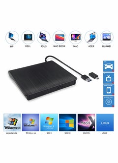 Excefore External DVD Drive USB 3.0 Type-C USB C Portable DVD Player for Laptop CD DVD +/-RW Disk Drive CD ROM Burner Writer CD/DVD Burner Reader Compatible with Laptop Desktop Windows Linux OS Apple MacBook  - Image 3