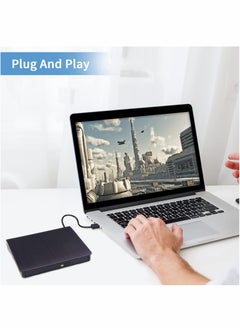 Excefore External DVD Drive USB 3.0 Type-C USB C Portable DVD Player for Laptop CD DVD +/-RW Disk Drive CD ROM Burner Writer CD/DVD Burner Reader Compatible with Laptop Desktop Windows Linux OS Apple MacBook  - Image 5