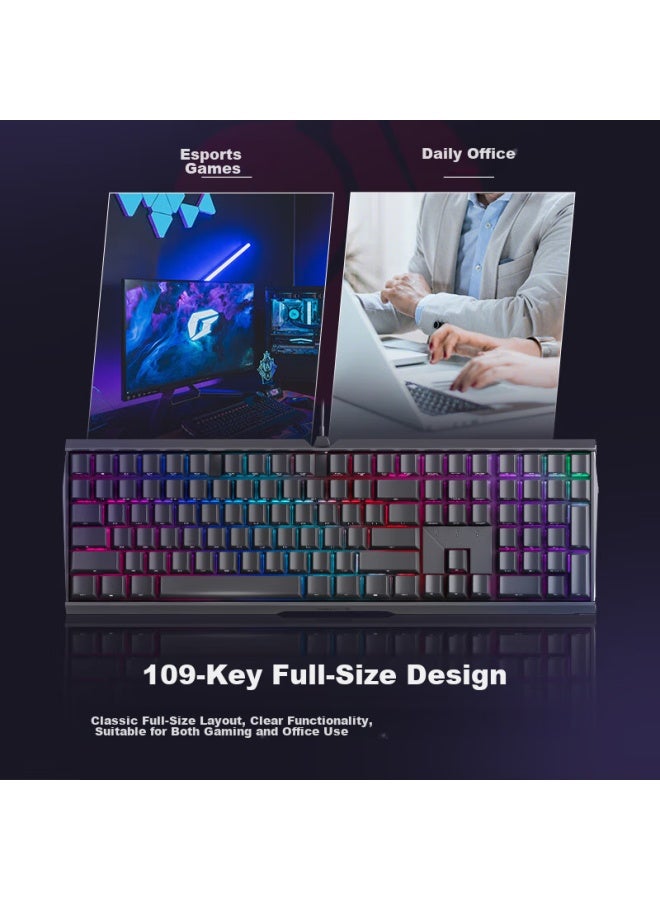 Cherry Mx3.0s Mechanical Keyboard, Gaming Keyboard, E-sports Keyboard, Office Computer Keyboard, Rgb Mixed Light Keyboard, Alloy Shell, Steel-free Structure, Black Red Switch - Image 4