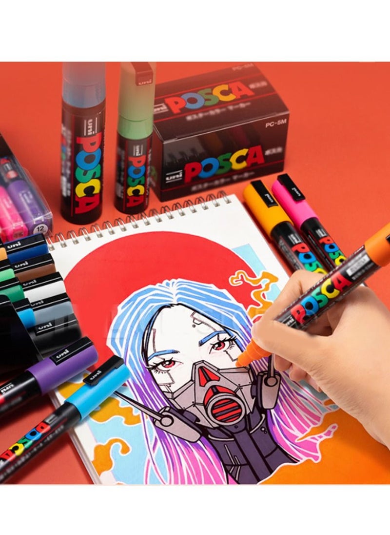 POSCA 8-Piece Thicker Tip Paint Marker Set Multicolour PC-8K  - Image 2