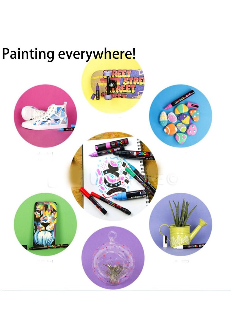 POSCA 8-Piece Thicker Tip Paint Marker Set Multicolour PC-8K  - Image 4