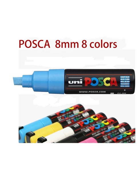 8-Piece Thicker Tip Paint Marker Set Multicolour PC-8K