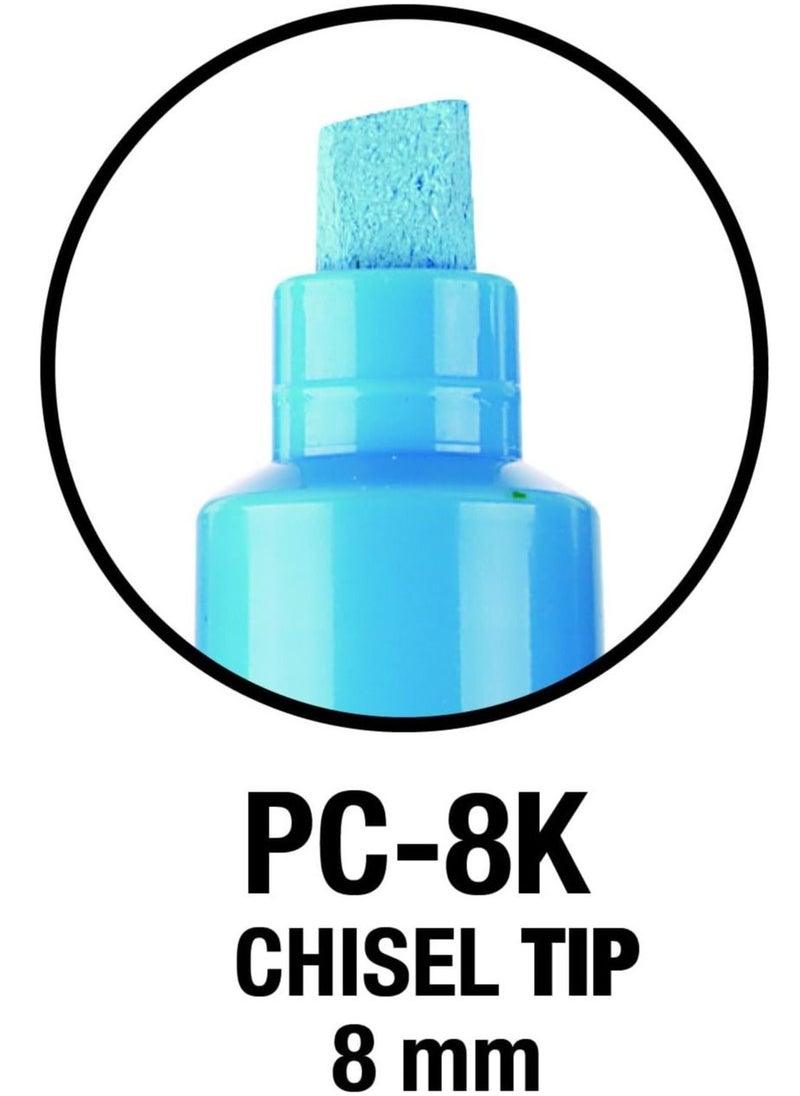 8-Piece Thicker Tip Paint Marker Set Multicolour PC-8K
