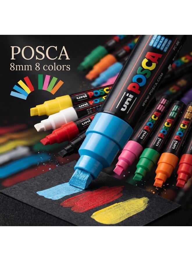 بوسكا علامة طرف سميكة من 8 قطع مجموعة متعددة الألوان PC-8K - Image 2