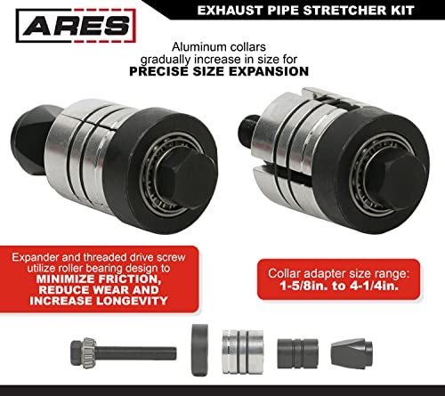 ARES 14025 – Exhaust Pipe Expander Kit – Widens Exhaust Pipes from 1-5/8-Inches to 4-1/4-Inches in Diameter – 7-Piece Impact Rated Kit Includes Heavy Duty Storage Case - Image 3