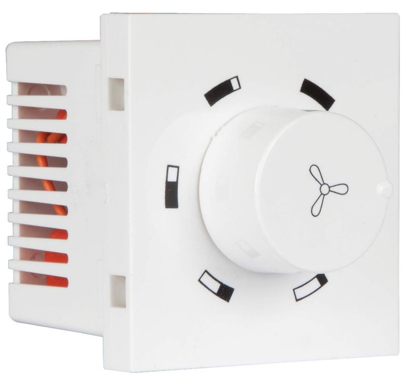 Havells Crabtree Athena 5 Step Fan Regulator - 2 Module (White, Pack of 1) - Image 2