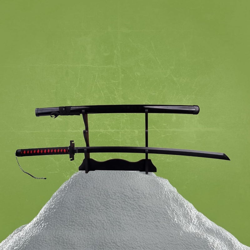 Offo Ichigo Zangetsu Katana Replica – 100cm Shikai Katana from Bleach Anime | Black Blade Zanpakuto with Chain | Cosplay, Roleplay & Display Weapon Prop for Fans & Collectors - Image 5