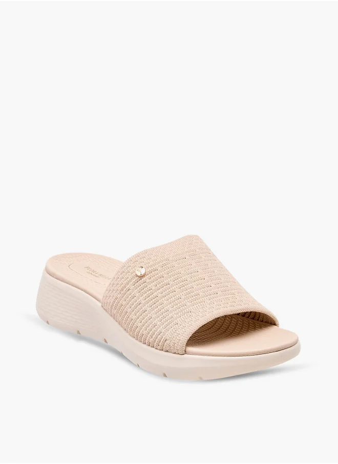 فلورا بيلا من شو إكسبرس Floral Bella Textured Slip-On Sandals