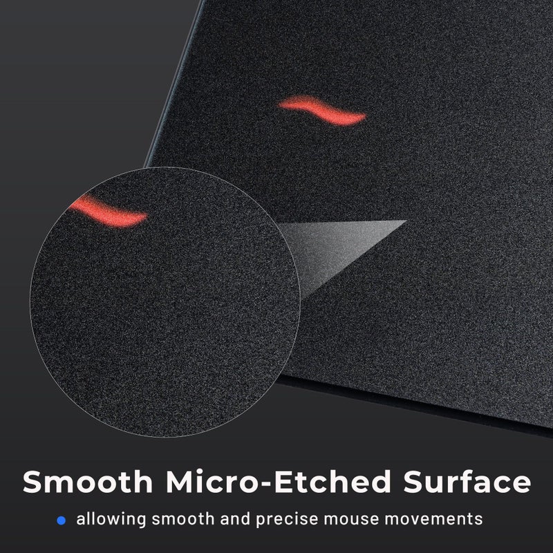 GMKWTL XVX Glass Gaming Mousepad, Black Plum Blossoms Hard Mouse Pads for Gaming, Professional Large Mouse Mat 410mm*310mm, Special Glass Surface with Improved Precision and Speed - Image 4