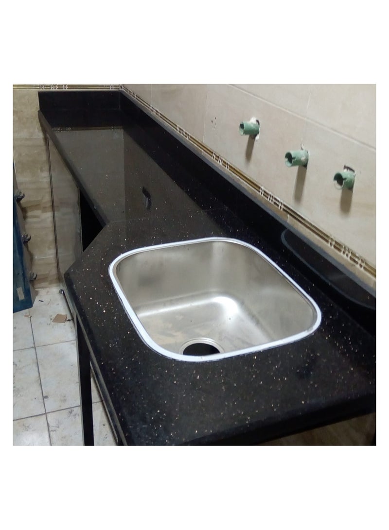 Stainless Steel Kitchen Sink Pot Size 39*49 Inside, 43*53 Outside Cm .06Mm+Drain 3" - Image 3