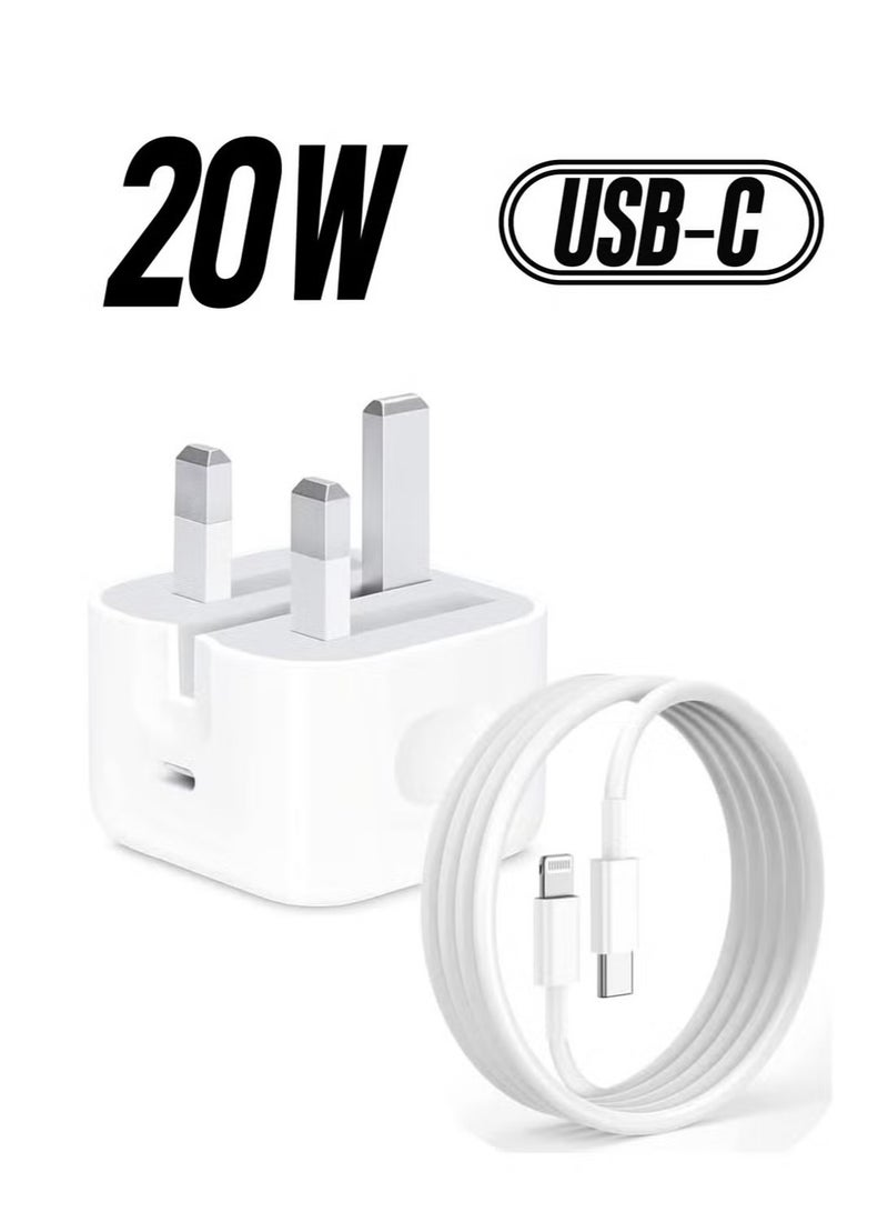 IAF iPhone 20W Fast Charger | USB C Wall Fast Charger Compatible with iPhone 15/14/14 Pro/14 Pro Max/13/12/SE2020/11/XR/XS Max/X/iPad  - Image 1