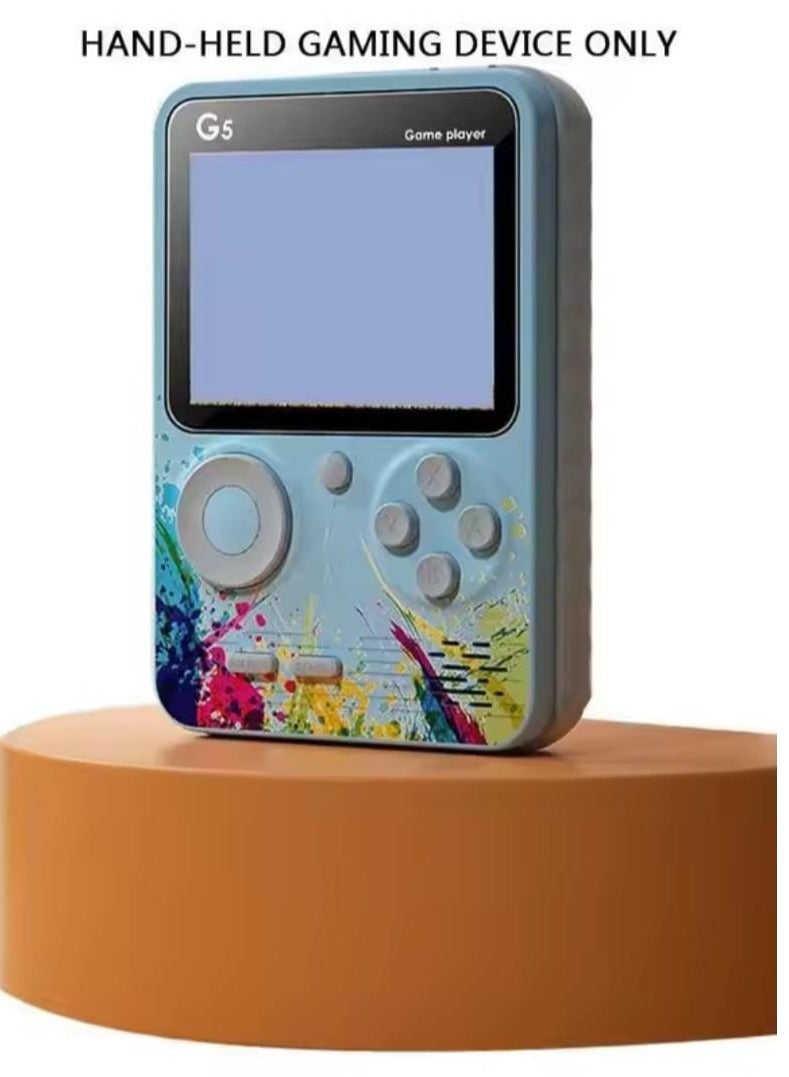 Handheld Gaming Player, 8 Bit Video Game Retro Mini Pocket Gameboy Built-in Gaming Controller 500 Classic Games for Kids Blue - Image 3