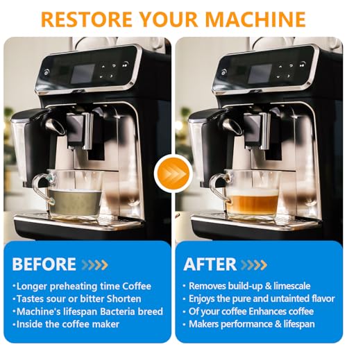 USKICH Coffee Machine Cleaner Descaler Tablets 34 Pack, Coffee Maker Cleaner for Keurig, Ninja, Breville, Delonghi, Nespresso, Miele,Espresso Machine Cleaning Tabs,Descaling Solution for Coffee Pot Maker - Image 5