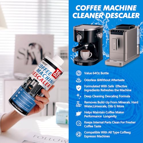 USKICH Coffee Machine Cleaner Descaler Tablets 34 Pack, Coffee Maker Cleaner for Keurig, Ninja, Breville, Delonghi, Nespresso, Miele,Espresso Machine Cleaning Tabs,Descaling Solution for Coffee Pot Maker - Image 2