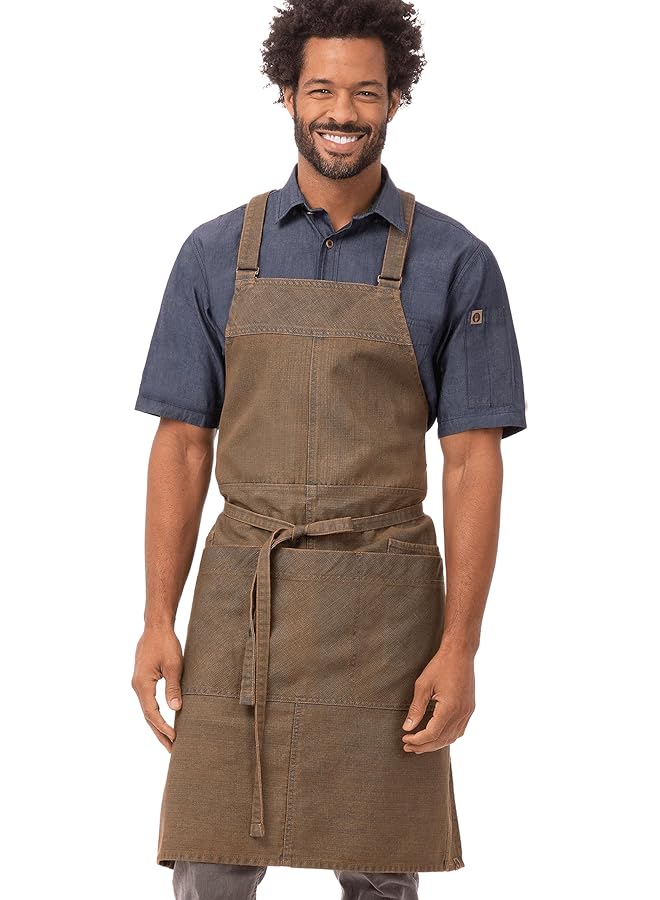 شيف وركس مريلة مريلة ذات ظهر متقاطع من أبتاون للجنسين - Image 1