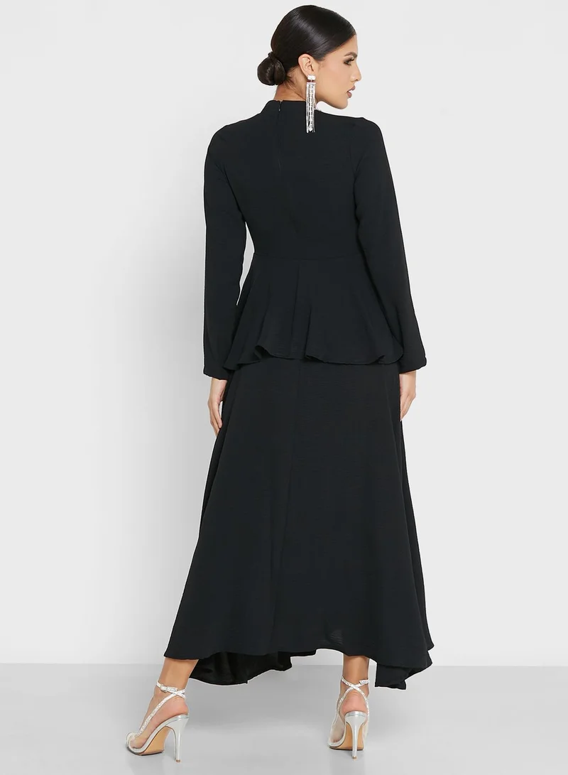 Khizana Peplum Tiered  Dress