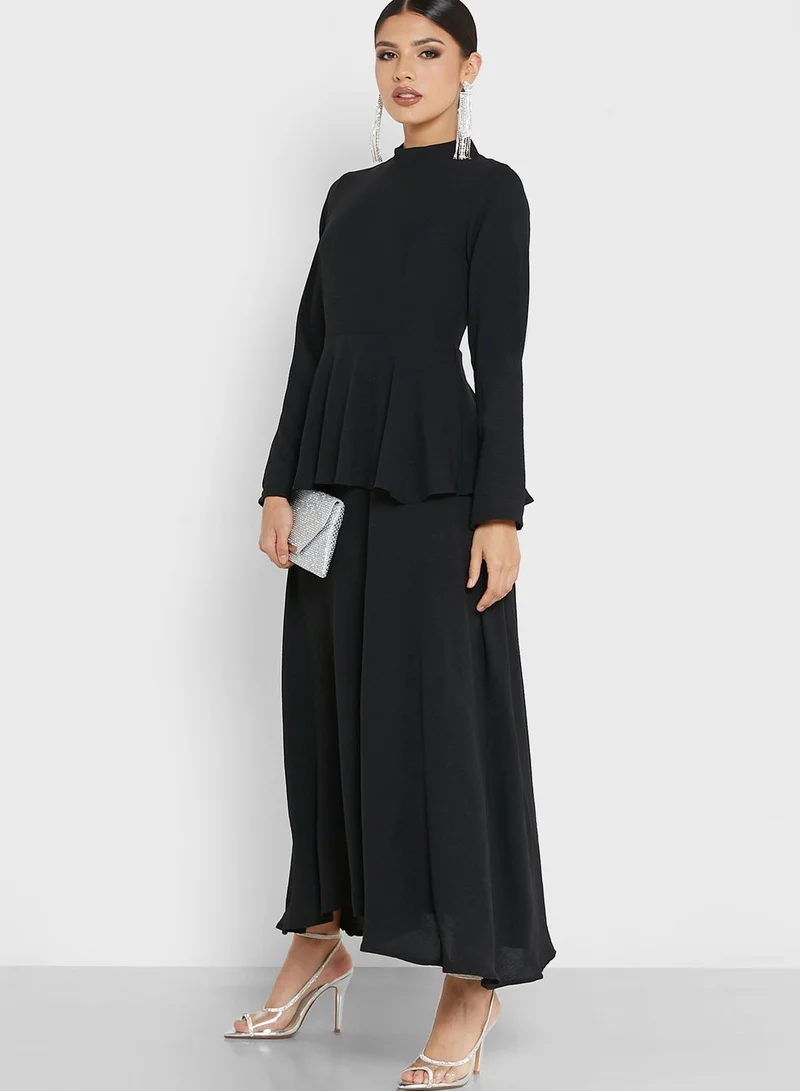 Khizana Peplum Tiered  Dress