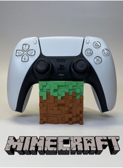 Minecraft BlockCraft Controller Stand Compatible with PS5 Minecraft Style Block Design Gamepad Holder for PS5 PlayStation 5 Gamer Desk Accessory