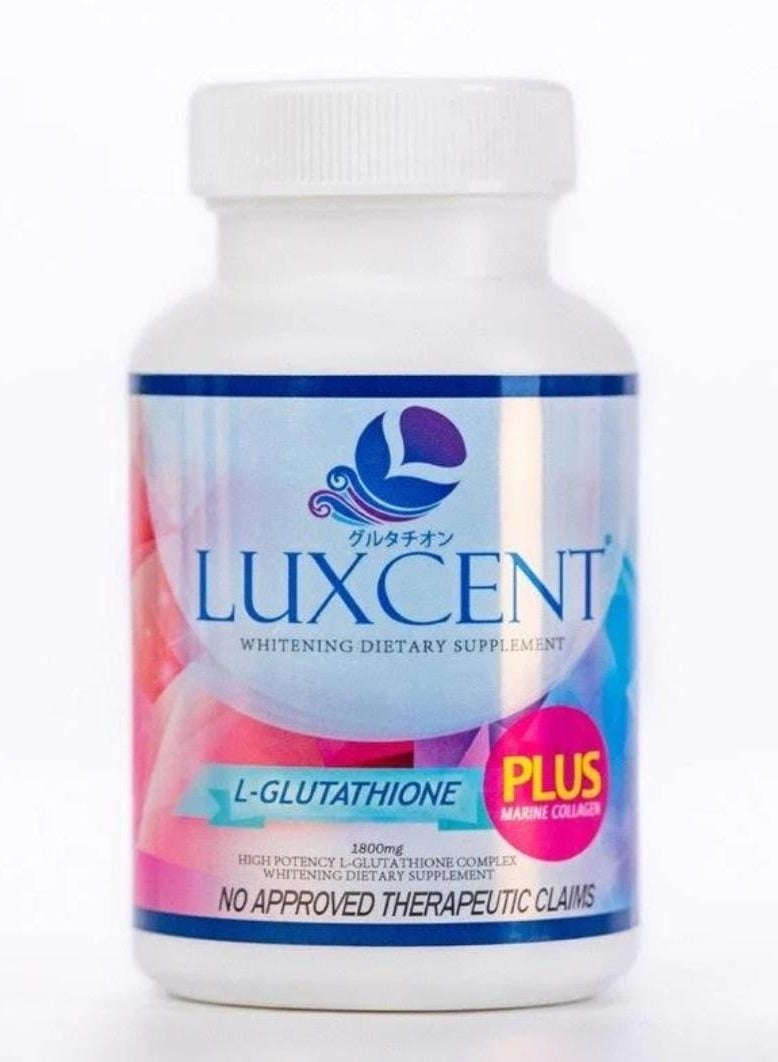 بلاس كبسولات لوكسنت المضيئة إل جلوتاثيون مع الكولاجين البحري تركيبة يابانية 60 كبسولة
