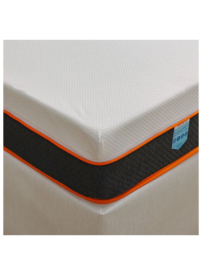 DANUBE HOME Water Resistant Bonnell Spring Mattress - King Size 180x200cm - Medium Soft PU Coated Fabric with Zip - Durable Multi Color Mattress for Furniture - 10 Year Warranty - Ideal for King Bed
