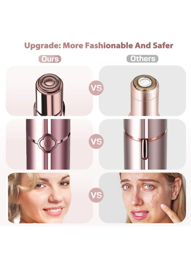 gurelax إزالة شعر الوجه للنساء، جهاز كهربائي لإزالة شعر الوجه بدون ألم قابل لإعادة الشحن للوجه، الشفاه، الذقن مع 2 رأس بديل - Image 5