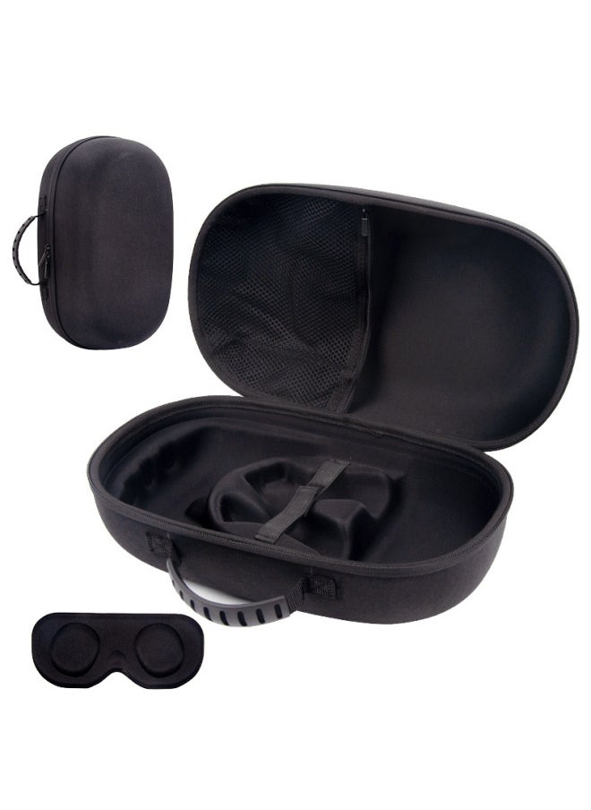 Generic Applicable Meta Quest 3 VR Head-mounted Storage Box EVA Drop-resistant Dustproof Portable Large Capacity Storage Bag-Color:Black  - Image 2