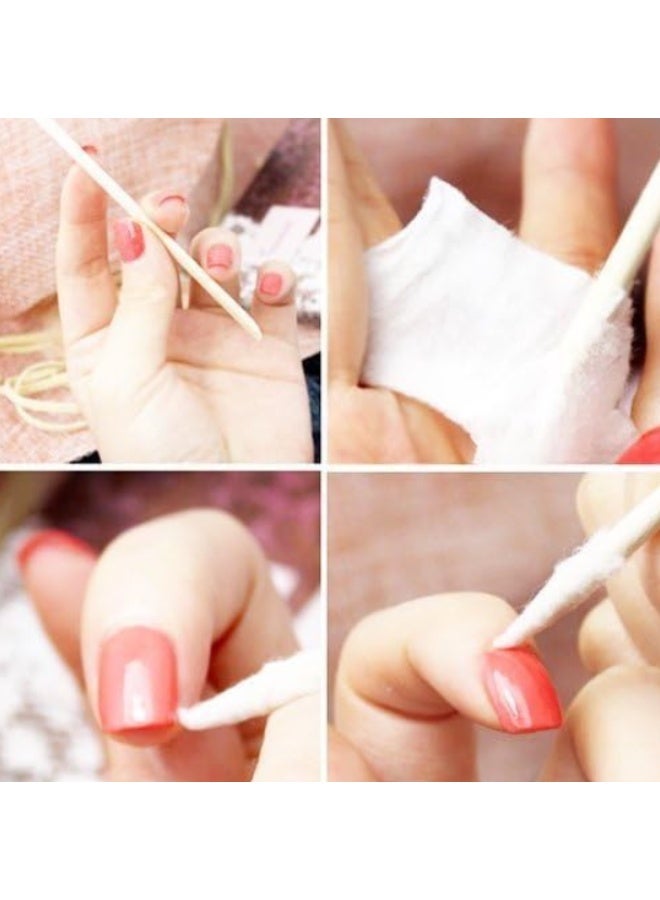 200-Piece Nail Art Wooden Stick Cuticle Pusher Remover Beige - Image 2