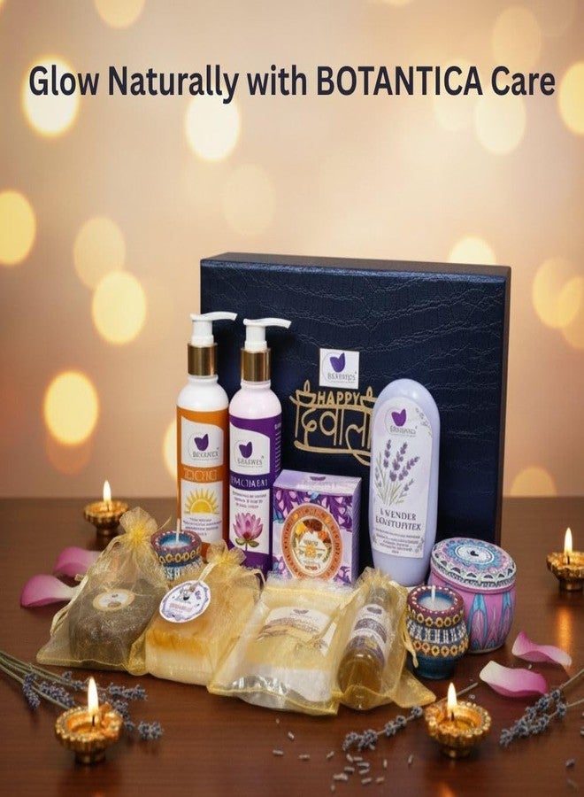 BOTANTICA Herbal Skincare Combo - SPF 50+++ Sunscreen, Lotus Brightening Lotion, 15 Herbs Ubtan Soap, Lavender Moisture, Honey Saffron Shea Butter Soap & Abhanga Oil - 100% Natural & Ayurvedic Glow Care - Image 3