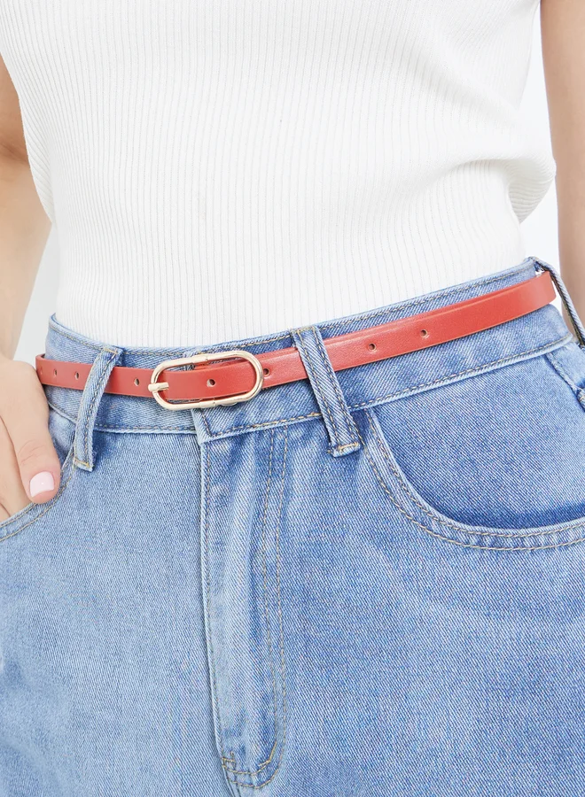 Styli Set of 2 - Solid Oval Tang Buckle Belt