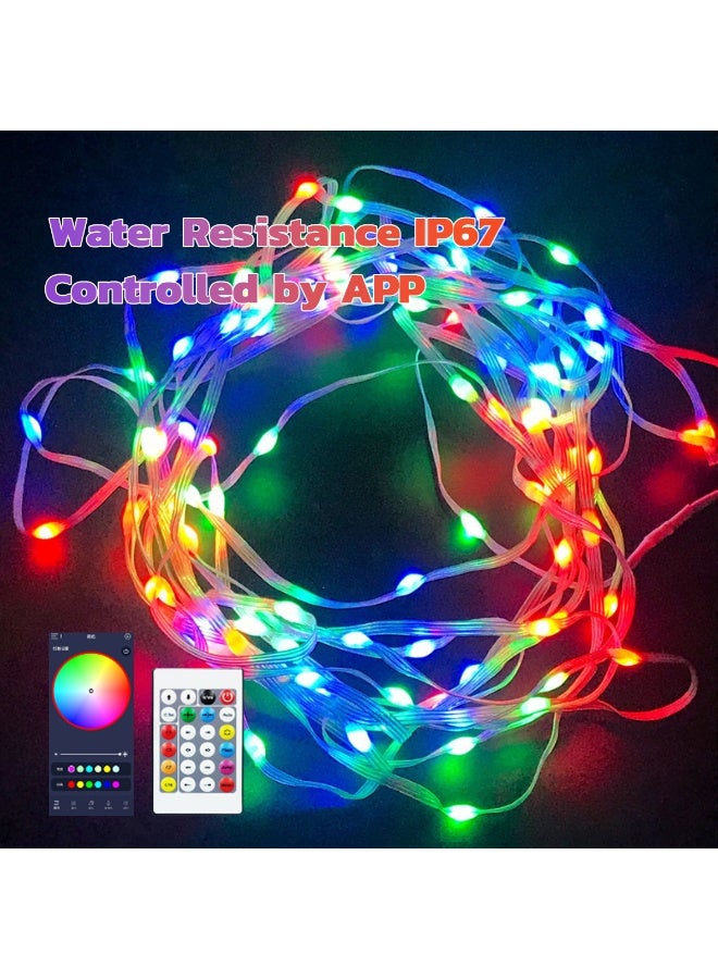 MODI 10M RGB LED Strip Light USB Powered with Remote & APP Control Waterproof Flexible Decorative fairy Lights for Home - Image 2