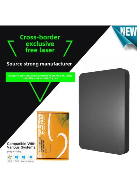 Neutral Black A3 Expansion Mobile Hard Disk 2T/4T High Speed 16T External Mobile Phone Computer Hard Disk 1T-Capacity:Cross Border Virtual -14TB-Interface:USB 3.0 (neutral Packaging-shipped Without Any LOGO)